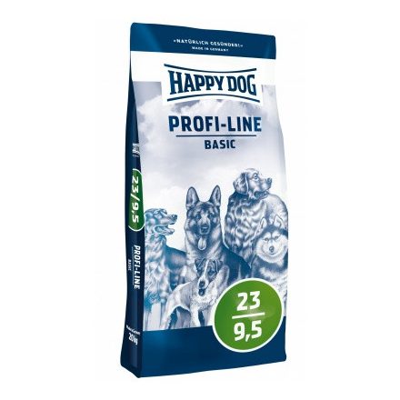 HAPPY DOG Profi 23/9,5 Basic kutyatáp (20kg)