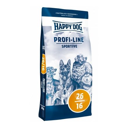 HAPPY DOG Profi 26/16 Sportive kutyatáp (20kg)