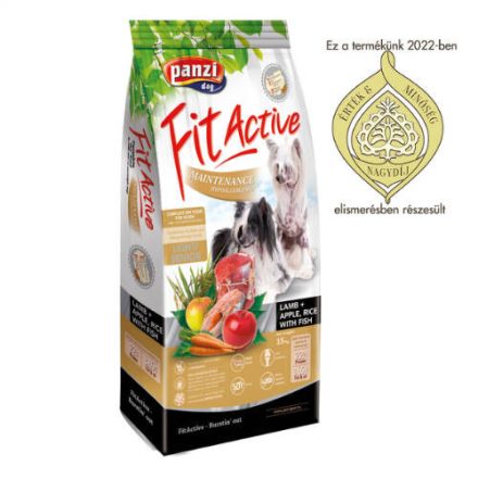 Panzi FitActive - Hypoallergenic Lamb Maintenance Adult (bárány,rizs,alma) száraztáp - Ételallergiás, felnőtt kutyák részére (15kg)