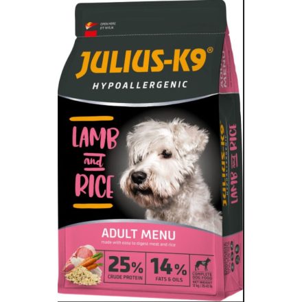 JULIUS K-9 HighPremium ADULT Hypoallergenic Lamb&Rice  kutyatáp (12kg)