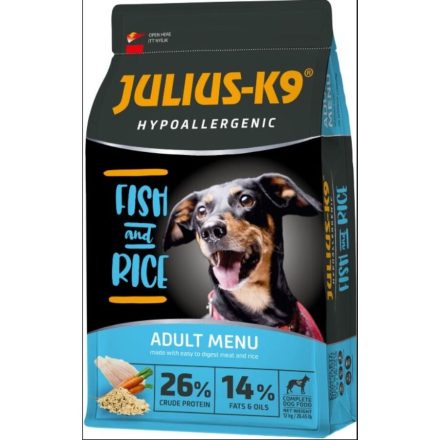 JULIUS K-9 HighPremium (3kg) ADULT Hypoallergenic Fish&Rice