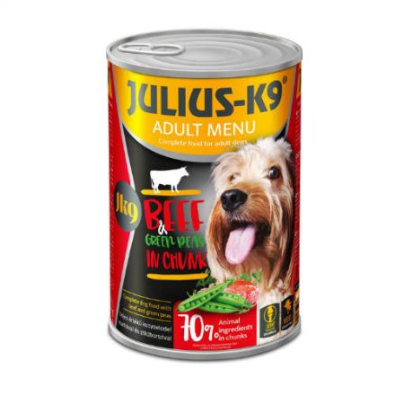 JULIUS K-9 DOG - (1240g) marha,borsó kutyakonzerv 