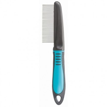 Trixie Comb, fine teeth - bontófésű sűrű fogazattal (türkizkék,fekete)  (22cm)