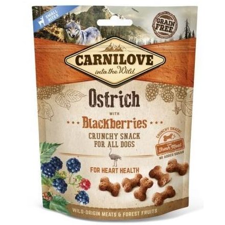 Carnilove Dog Crunchy Snack Ostrich with blackberries - Strucchús szederrel (200g)