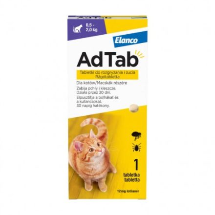 ADTAB rágótabletta macskák részére ( 0,5 - 2,0kg )