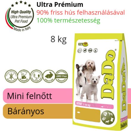 Dado Adult Mini Breed Lamb&Rice kutyatáp 8kg