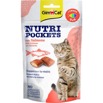 GimCat Snack Nutripockets Lazac & Omega 3 & 6 (60g) 
